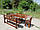 Садові меблі (лавки, стільці, стіл), Набір меблів, Дачні меблі, Садові комплекти, Меблі для дачі., фото 3