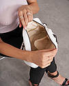 Біла жіноча сумка WeLassie саквояж з довгими ручками, Модна стильна літня сумочка білого кольору на плече, фото 6