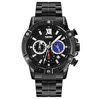 Skmei 9235 мужские классические часы на браслете черные