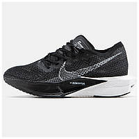 Мужские кроссовки Nike Air ZoomX Vaporfly Black White, черные кроссовки найк аир зум вапорфлай