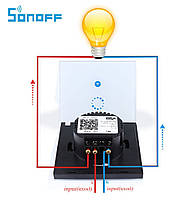 Умный выключатель Sonoff Light T1 на стене, Wi-Fi, удаленное управление