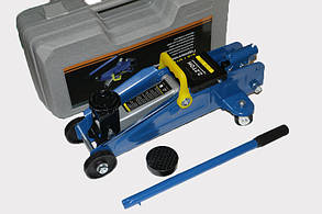 Домкрат гідравлічний, підкатний 2,2т (короб-пластик) висота 135мм-345мм (2200 кг)