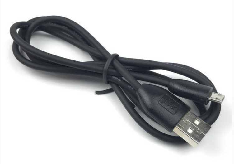 Кабель USB-micro USB 1 м круглий чорний