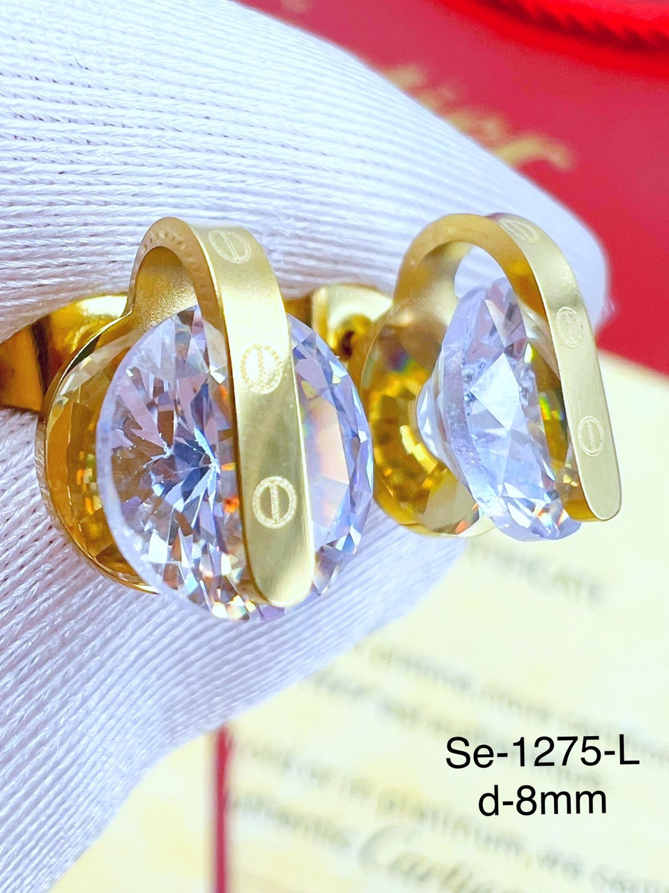 Сережки Stainlees Steel преміум (14-К)