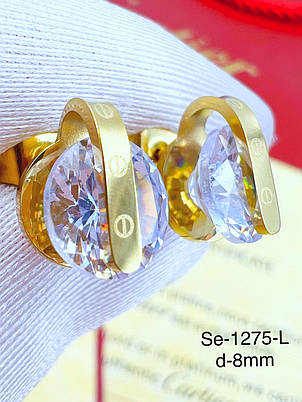 Сережки Stainlees Steel преміум (14-К), фото 1