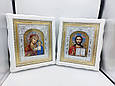Ікона парна у білих дерев'яних рамках, фото 3