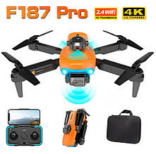 Квадрокоптер ZFR F187 Pro дрон / камера 4K HD / FPV / 50x zoom / помаранчевий
