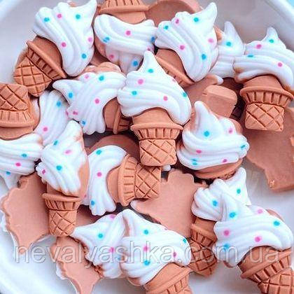 Заготовка для Бізіборду 1 шт - 2 см Морозиво Рожок Фігурка Прикраса для Декору Бігунок, фото 1