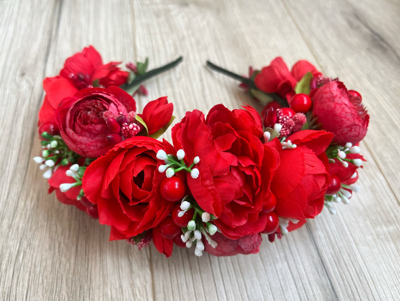 Обруч для волосся Мальви червоний, фото 1