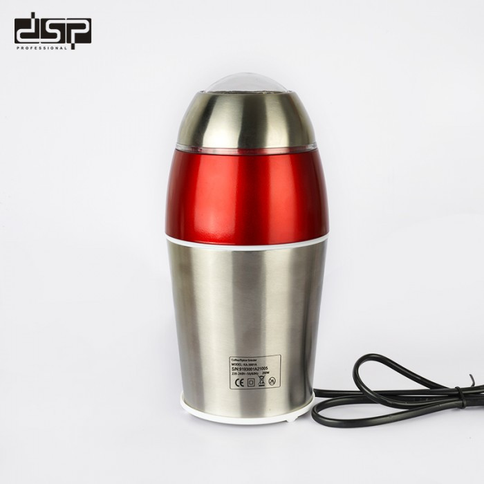 Кофемолка электрическая DSP KA-3001 Измельчитель роторный в металлическом корпусе на 50г 200 Вт Красная - фото 3 - id-p1883039029