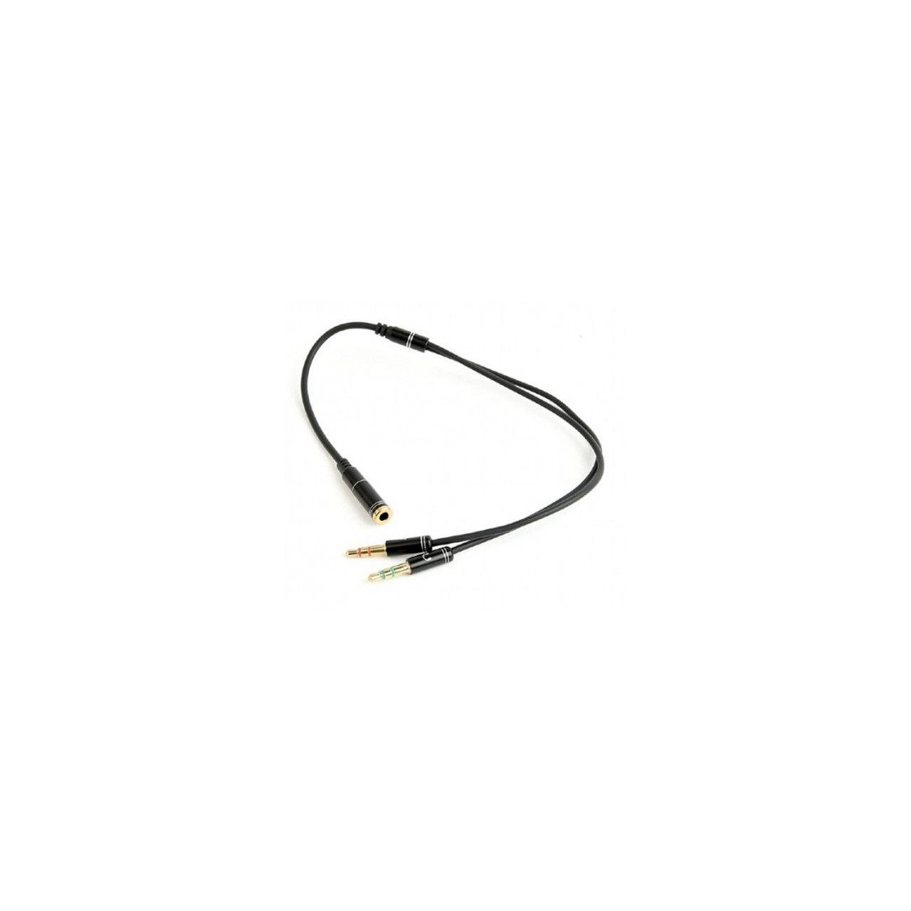 Кабель Cablexpert CCA-418M, Аудіо 3,5 mm (джек) 4pin мама /2x3,5 тато 3pin стерео