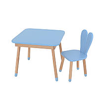 Столик зі стільчиком Bambi 04-027BLAKYTN-TABLE зайчик, пастельно синій, Land of Toys