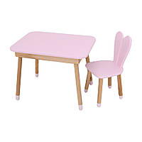 Столик со стульчиком Bambi 04-027R-TABLE зайчик, розовый, Land of Toys