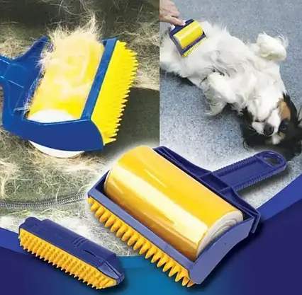 Липкий валик для прибирання Sticky Buddy, Силіконовий липкий валик Стікі Баді для чищення одягу та прибирання від шерсті, фото 1