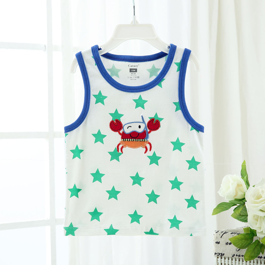 Майка на хлопчика 74 см з принтом крабік