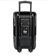 Велика колонка переносна валіза на колесах ZXX-1011 800Вт акустична аудіосистема з мікрофонами караоке, фото 3