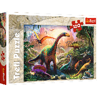 Детские пазлы "Планета динозавров" Trefl 100 элементов 16277