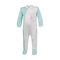 Комбінезон дитячий для дівчинки GABBI Красива як мама Ментоловий на зріст 74 (10897)