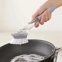 Щетка для посуды с дозатором Decontamination Wok Brush, Многофункциональная щетка с дозатором