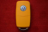 Ключ Volkswagen t4, t5, caddy викидний корпус жовтий вологонепроникний, фото 3