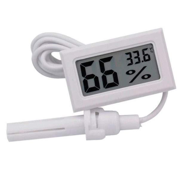 Цифровой термометр-гигрометр с выносным датчиком влажности FY-12, белый - фото 1 - id-p1883073494