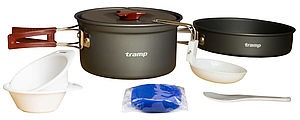 Набір туристичного посуду Tramp з анодованого алюмінію на 1-2 персони 1л UTRC-144