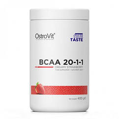 Амінокислоти Ostrovit BCAA 20:1:1 400 g (Creamy strawberry)