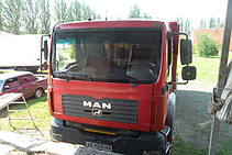 Изготовление и замена лобового стекла на грузовике MAN TGS 41.480 в Никополе (Украина) 2