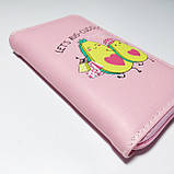 Гаманець дитячий для дівчинки підлітка авокадо рожевий, фото 2