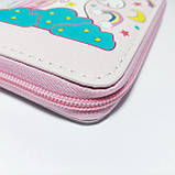 Гаманець дитячий для дівчинки підлітка рожевий єдиноріг, фото 3