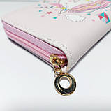 Гаманець дитячий для дівчинки підлітка рожевий єдиноріг, фото 4