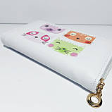 Гаманець дитячий для дівчинки підлітка білий кошенята, фото 2