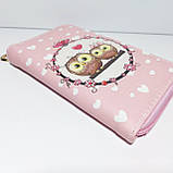 Гаманець дитячий для дівчинки підлітка сови шкірозамінник, фото 2
