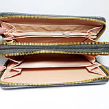 Гаманець жіночий на дві блискавки 3226 шкірозамінник, фото 6