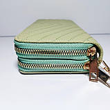Гаманець жіночий на дві блискавки К36 шкірозамінник, фото 4