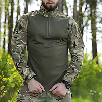 Тактическая боевая рубашка Убокс Мультикам (M - 4XL) coolmax и рип стоп Мужская рубашка для ЗСУ Ubacs