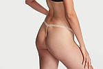 Мереживний комплект білизни Victoria's Secret топ-бандо та трусики стрінги оригінал, фото 10