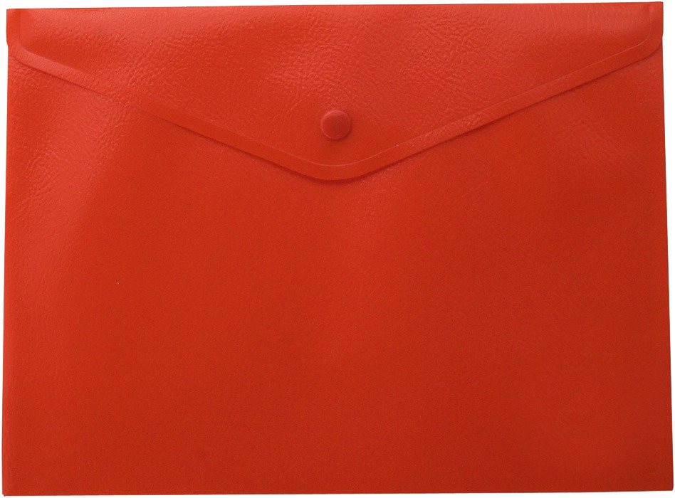 Папка-конверт А5 на кнопці червона