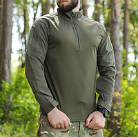 Тактическая рубашка Undolini Убокс Олива (46 - 60р) coolmax и рип стоп Армейская рубашка Ubacs для НГУ
