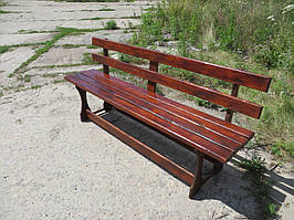 Лавка для дачі, лавка дерев'яна, садова лавочка, лава зі спинкою, садові лавки, купити лавку