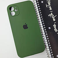 Чехол на Apple iPhone 11 (6.1") Silicone Case зеленый силиконовый защита камеры / для айфон 11