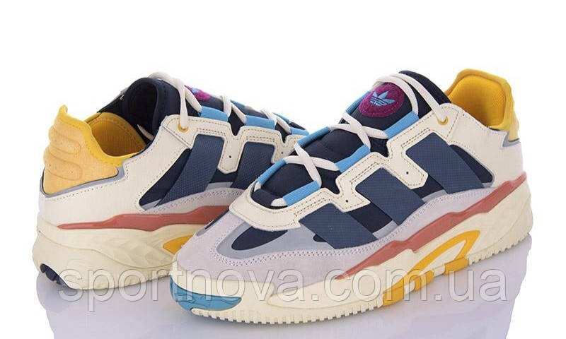 Жіночі підліткові кросівки Adidas Niteball комбіновані з рефлективними вставками різні кольори 36-41р.