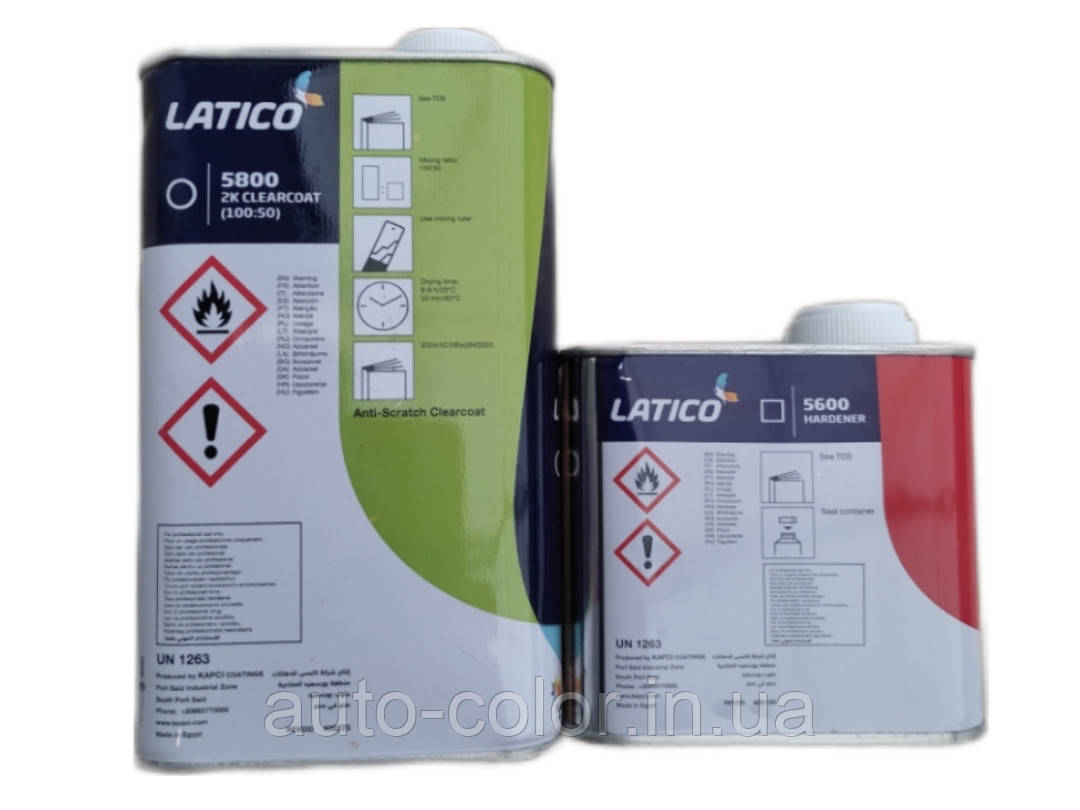 Лак акриловый Latico 5800 1л+0.5отв., фото 1