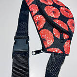 Бананка дитяча поясна сумка принт малина, фото 3