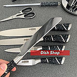 Набір кухонних ножів Benson з 9 предметів на підставці, фото 3