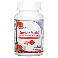 Zahler, Junior Multi, комплексный мультивитамин для приема по 1 таблетке в день, натуральный вишневый вкус, 90