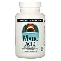 Source Naturals, яблочная кислота, 2500 мг, 120 таблеток в Украине