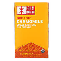 Equal Exchange, Органический травяной чай с ромашкой, без кофеина, 20 чайных пакетиков, 24 г (0,85 унции) в в