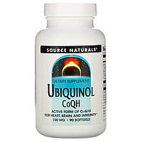 Source Naturals, Убихинол CoQH, 100 мг, 90 капсул в Украине