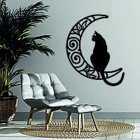 Декоративне настінне Панно «Кіт на місяці» Декор на стіну